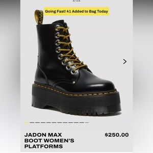 NWOT Dr. Martens Jadon Max Women’s Platform Boot